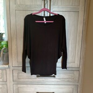 Brown long sleeve top